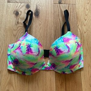 PINK || Palm Tree Demi Wear Everywhere Bra Size 34DD